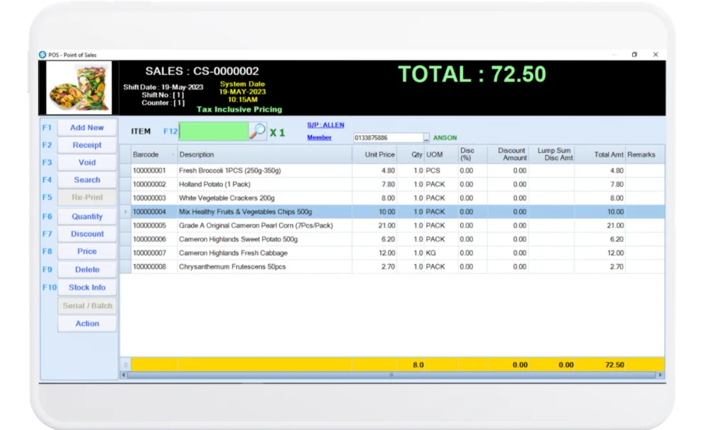 F&B POS Demo